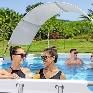 Pool Canopy Arched Silhouette Above Ground Pool Shade