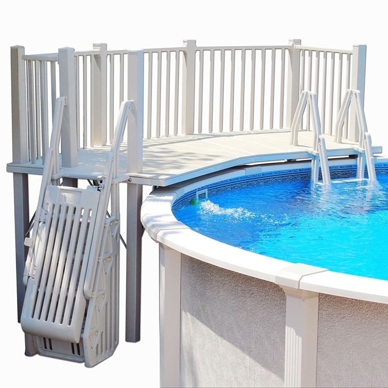 Pool Deck Kit Curved Resin Profile Folding Stairway