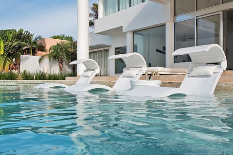 Pool Lounge Chair: Wide Footprint Baja Shelf Chairs