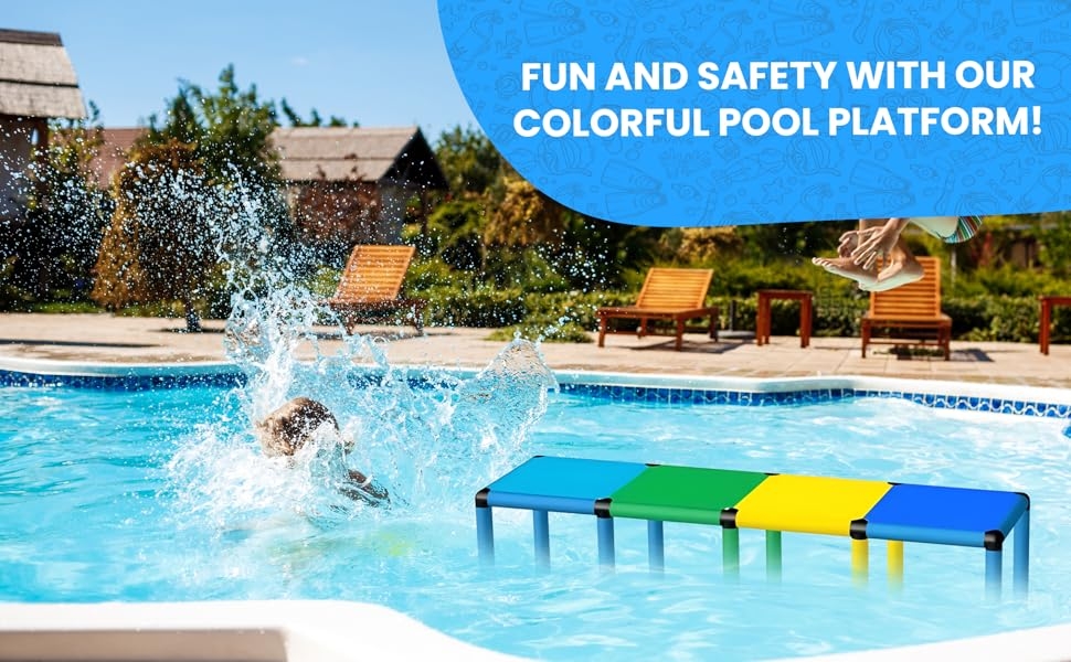 Pool Platform Multi Colored Panels Sectional Play Set