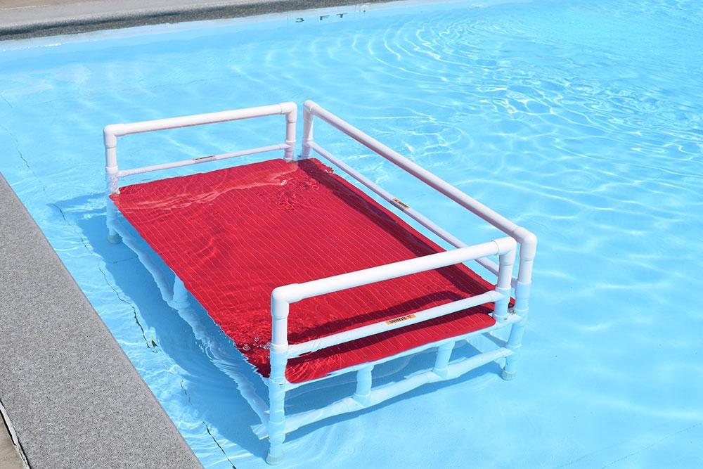 Pool Platform Red Non Slip Deck Training Station