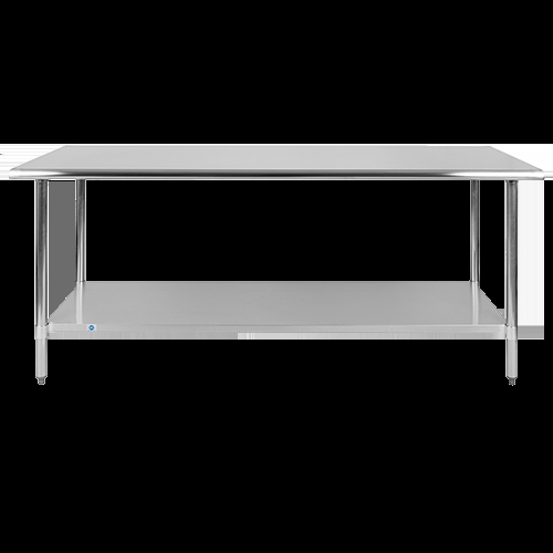 Prep Table Industrial Two-Tier Metallic Utility Design