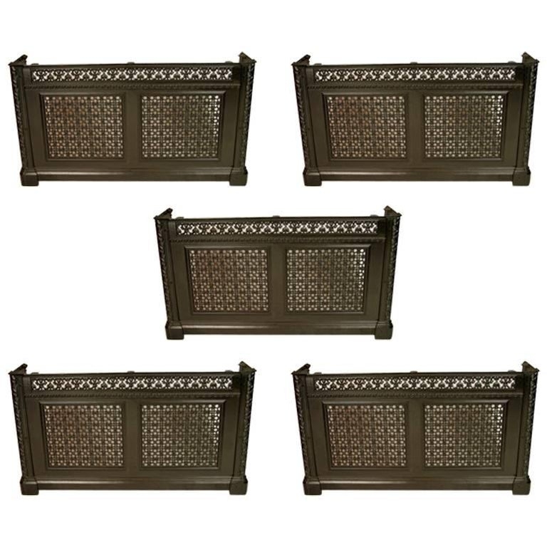 Radiator Cover Antique Bronze Pierced Lattice Work Console