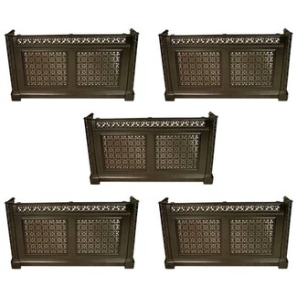 Radiator Cover Antique Bronze Pierced Lattice Work Console