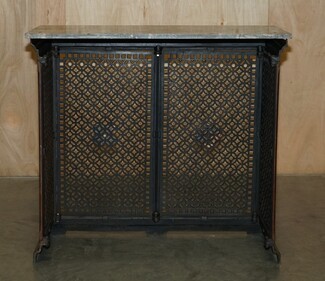 Radiator Cover Charcoal Black Cast Iron Lattice Work Console