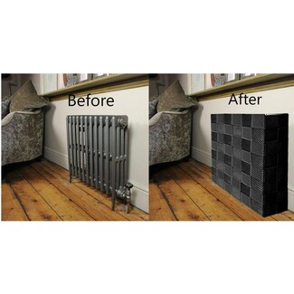 Radiator Cover Customizable Charcoal Interlocking Tiles