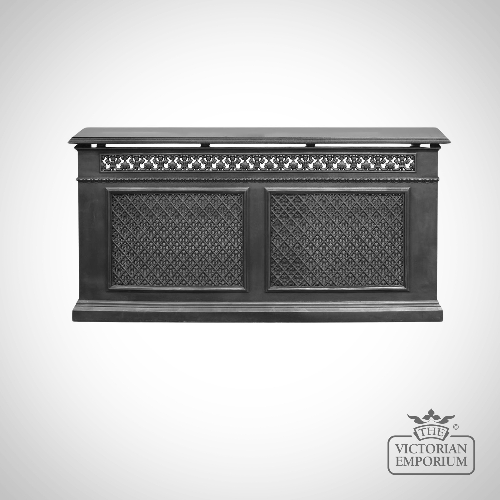 Radiator Cover Victorian Criss Cross Lattice Two Panel Unit