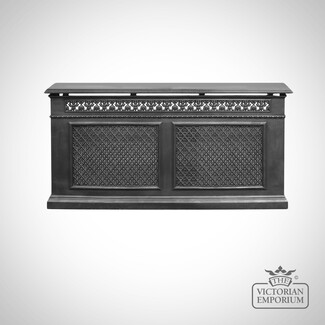 Radiator Cover Victorian Criss Cross Lattice Two Panel Unit