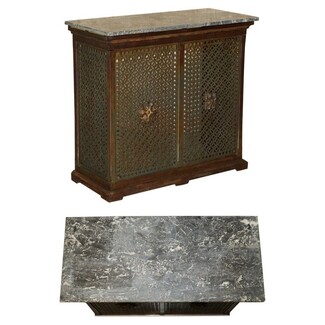 Radiator Cover Victorian Marble Topped Ornate Lattice Screen
