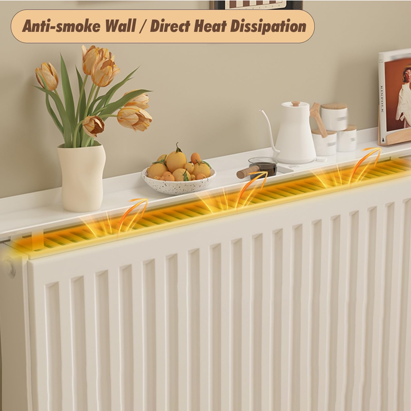 Radiator Shelf Anti-Smoke Wall Vented Heat Dissipation Top