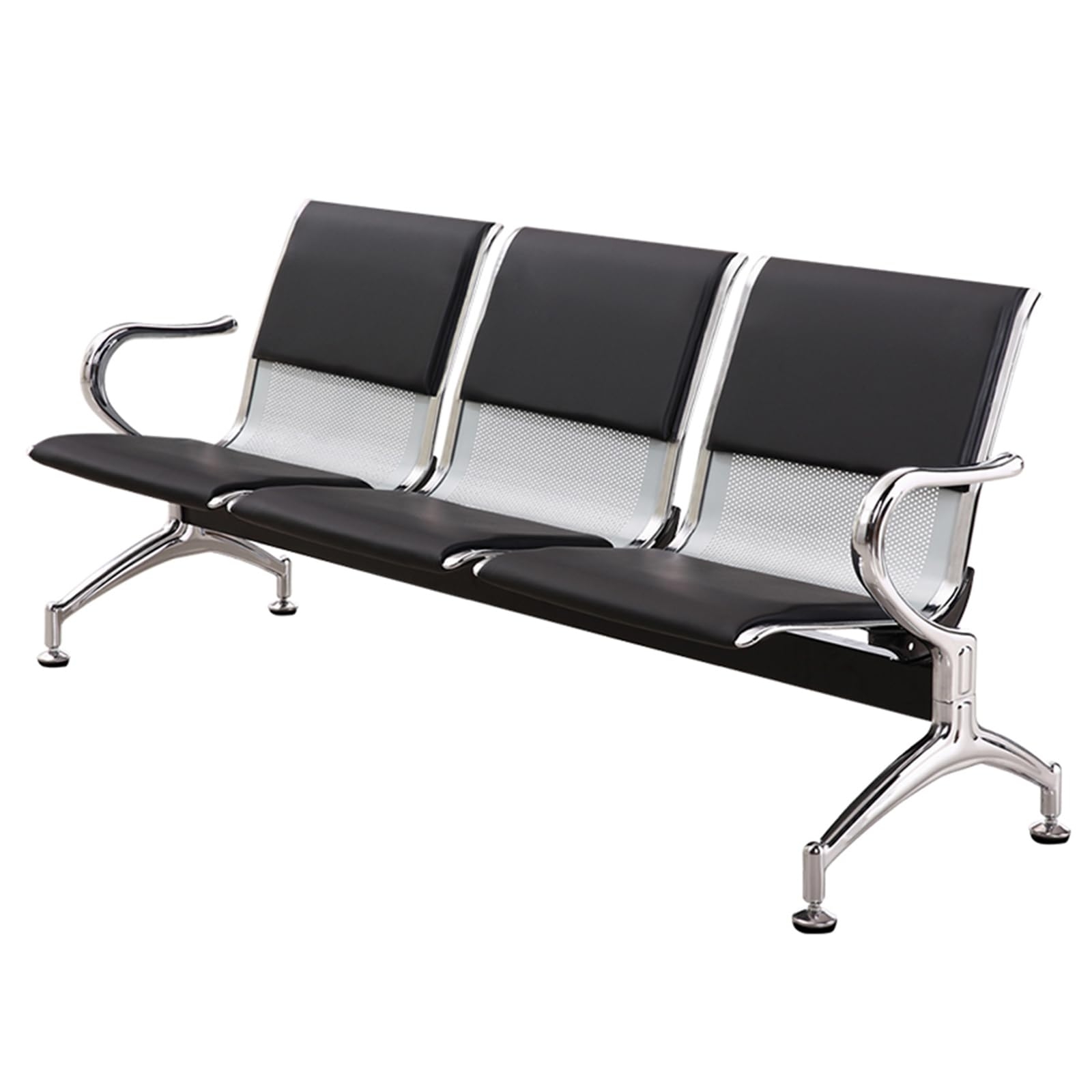 Reception Bench Including Perforated Metal Accents