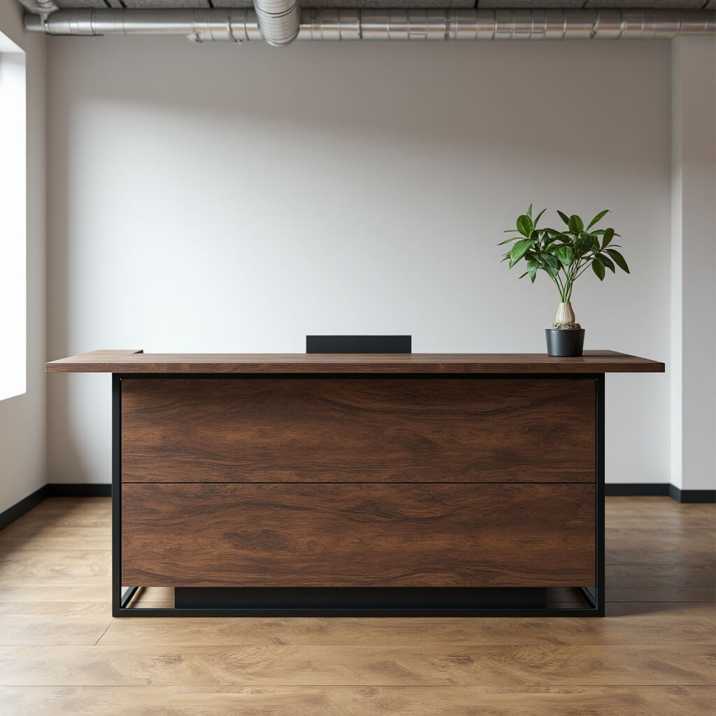 Wood Reception Desk