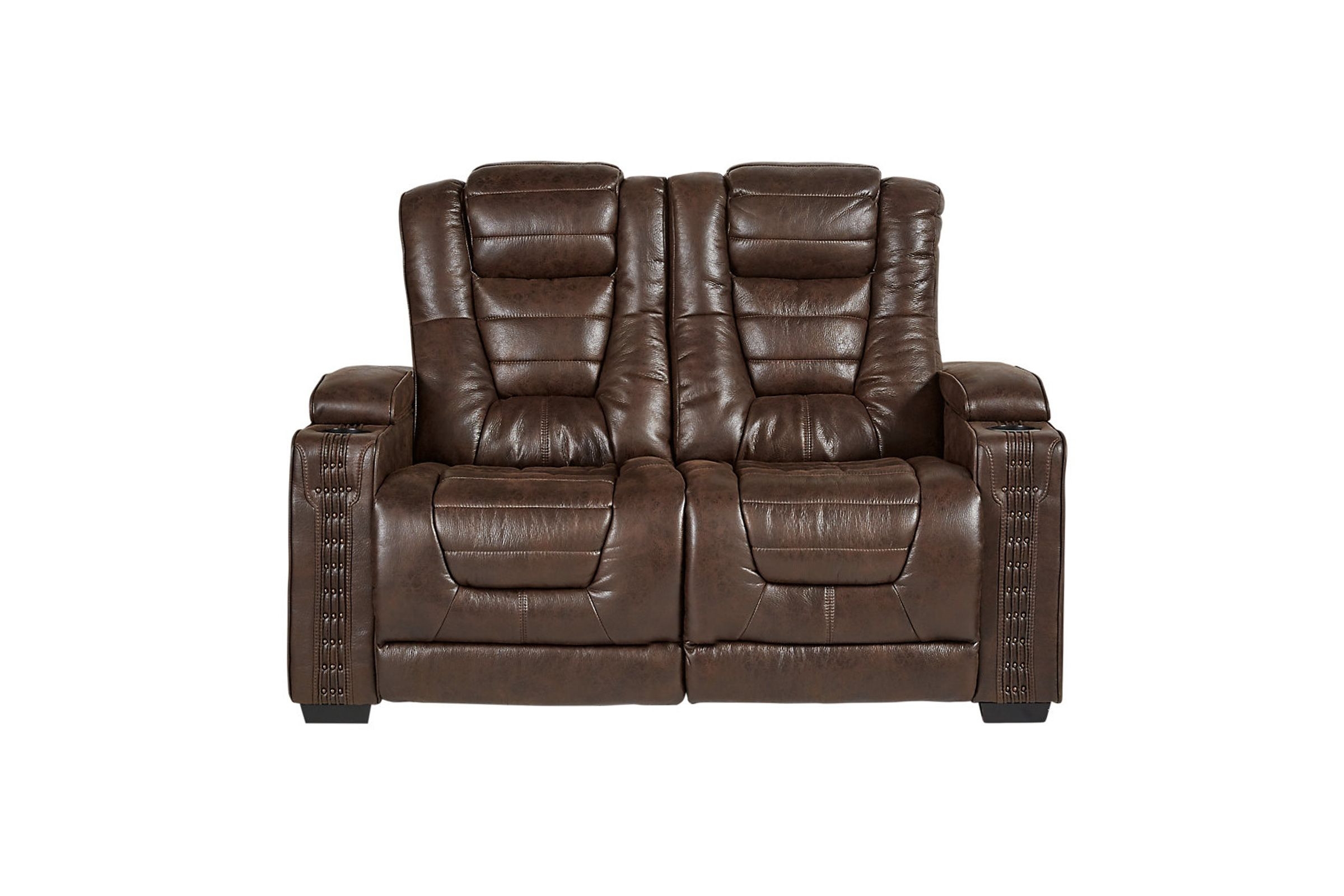 Reclining Loveseat with Horizontal Tufting and Theater Sofa