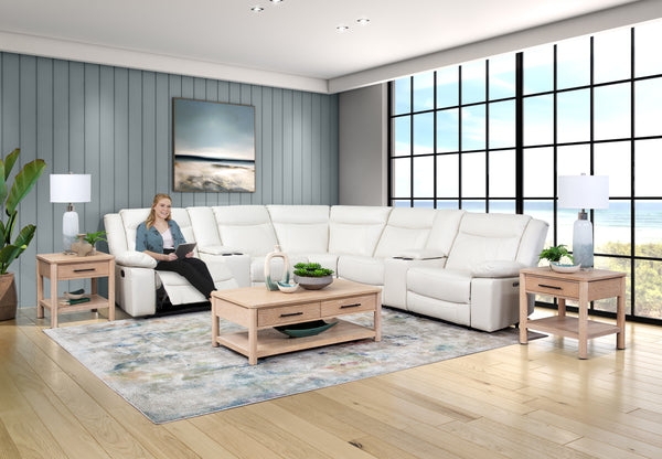 Reclining Sectional Coastal Integrated Cup Holders