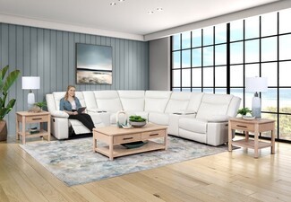Reclining Sectional Coastal Integrated Cup Holders
