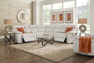 Reclining Sectional Curved Modular Power Recliner