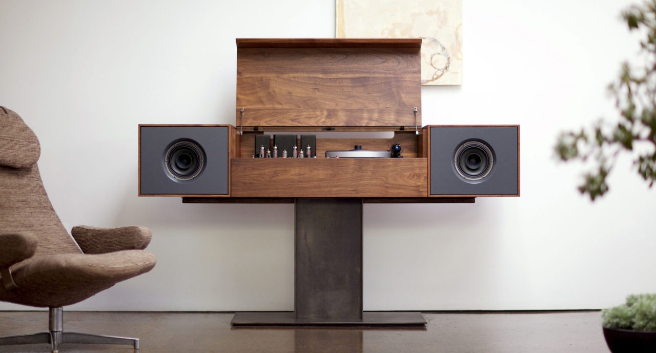 Record Player Console Vacuum Tube Amp Pedestal Base