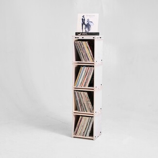 Record Storage: Stackable Vinyl Topper Wood Crate Storage