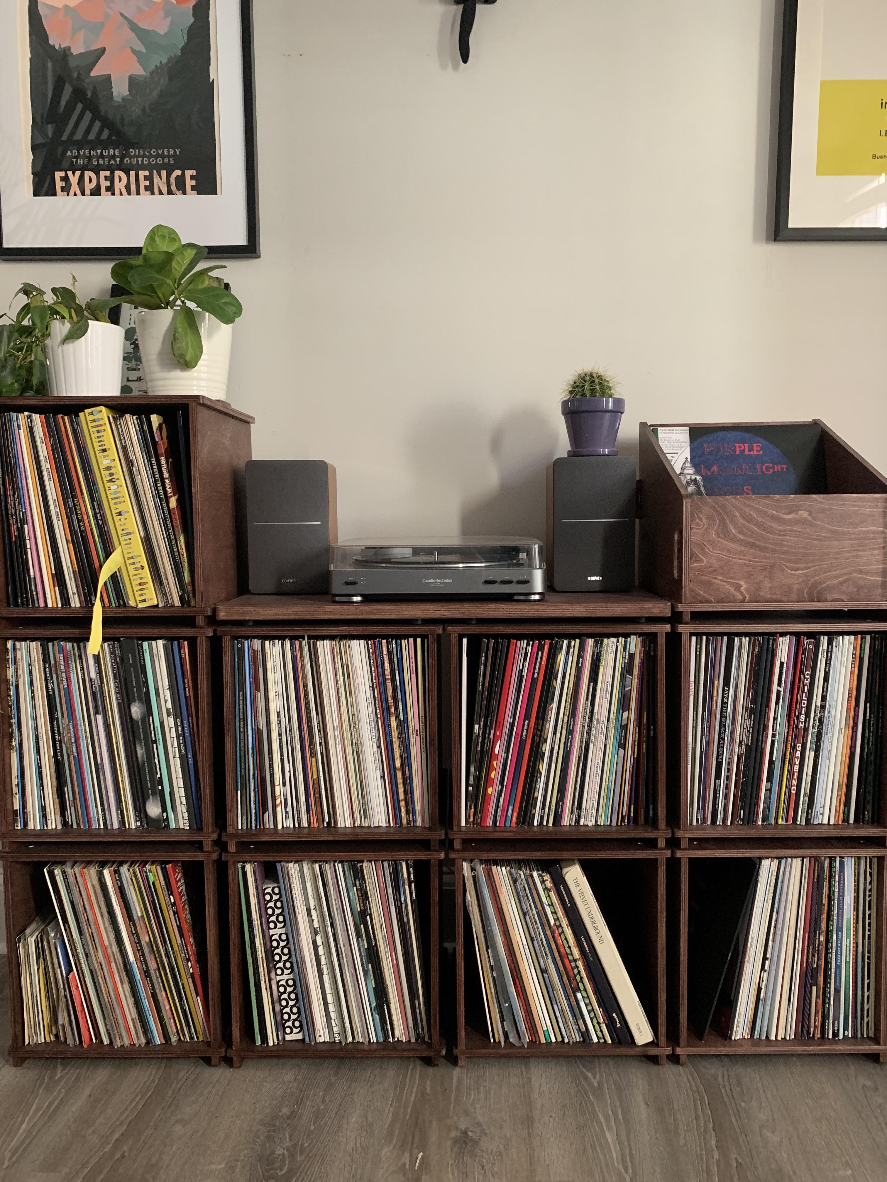 Record Storage System: Top Loading Modular Vinyl Storage