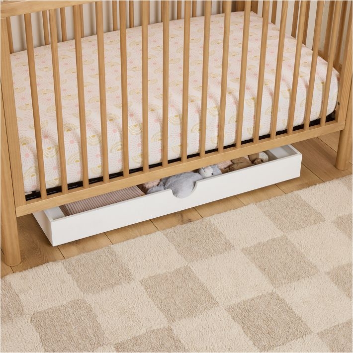 Rolling Storage Bin: Nursery Organization Bin with Cutout Handle