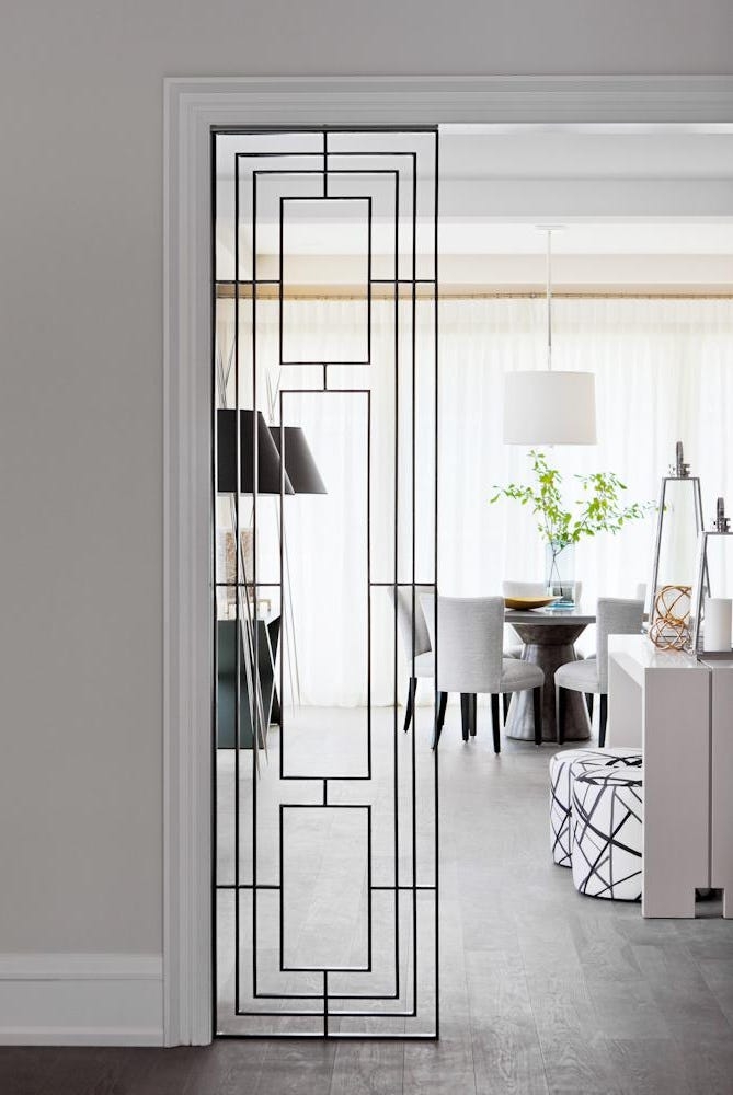 Room Divider: Geometric Metal Art Deco Doorway Screen