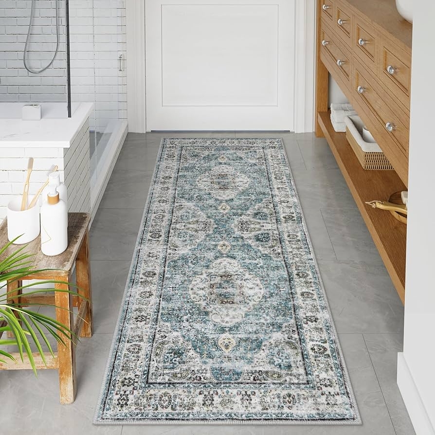 Runner Rug Distressed Tribal Pattern Boho Tribal Rug