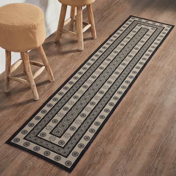 Runner Rug Multi Border Design Jacquard Hallway Runner