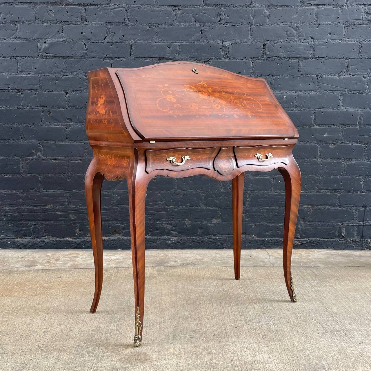 Secretary Desk with Floral Marquetry and Louis XV Desk