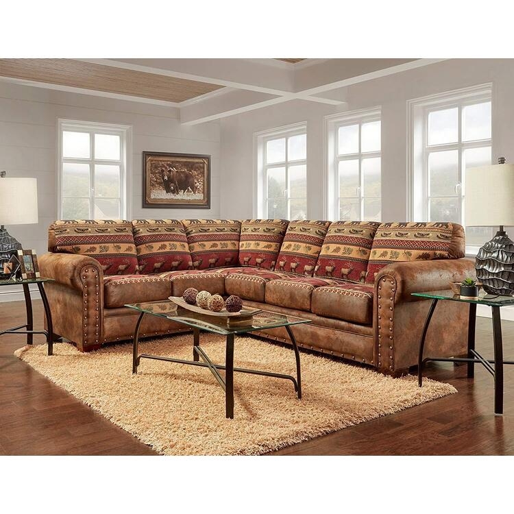 Sectional Sofa: L-Shaped Design and Mountain Cabin Seating