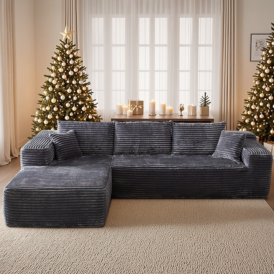Grey Corduroy Couch - VisualHunt