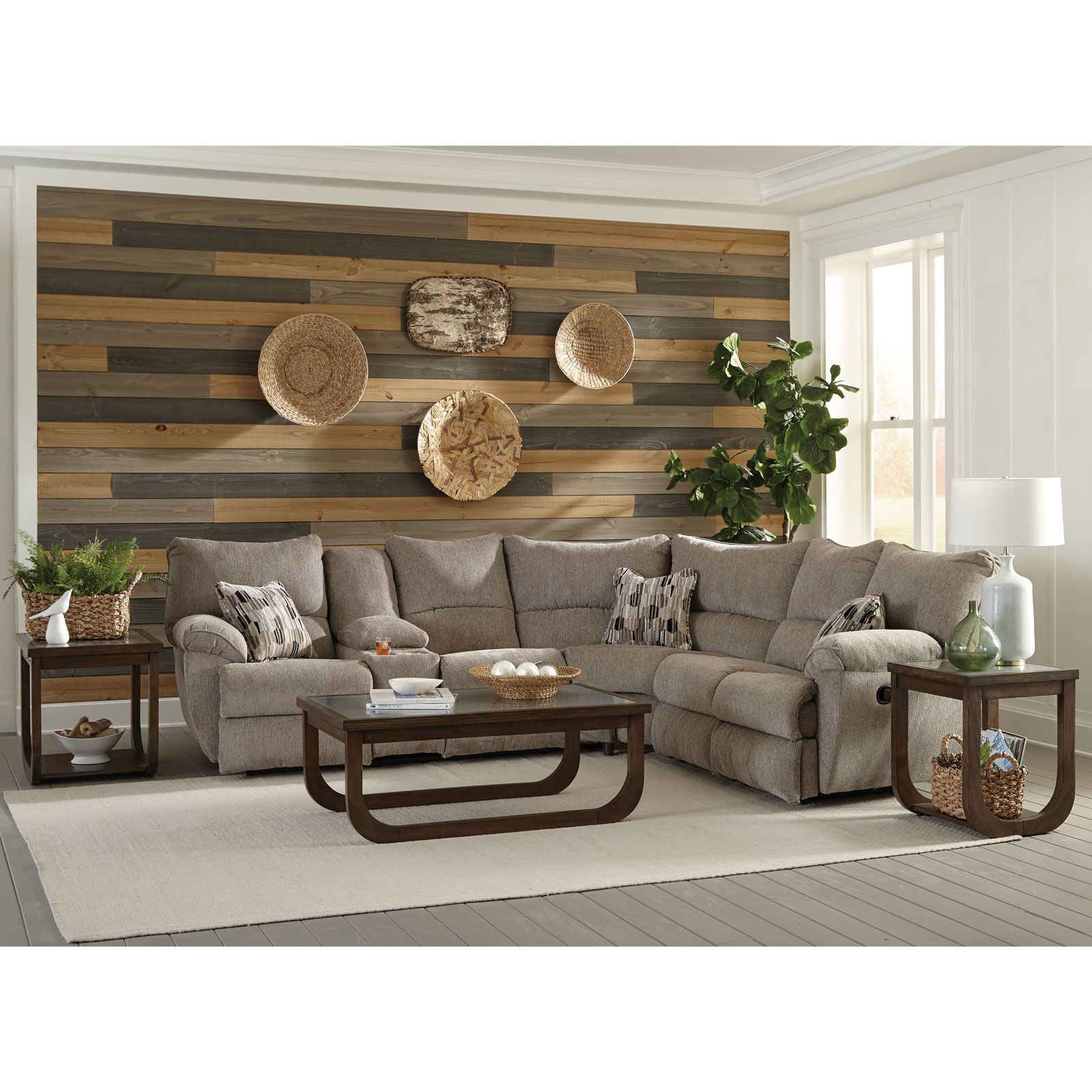 Sectional Sofa: U-Shaped Base Reclining Sectional with Console