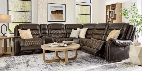 Sectional Sofa with Diamond Quilted Inserts and Luxury Room Set