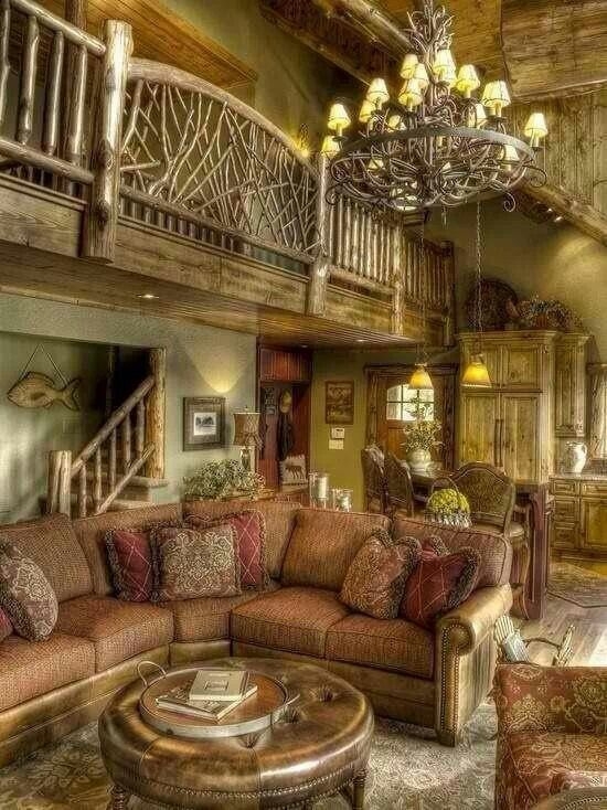 Sectional Sofa with Twig Railing and Nailheads