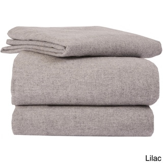 Sheet Set Brushed Flannel Muted Lilac Heathered Texture