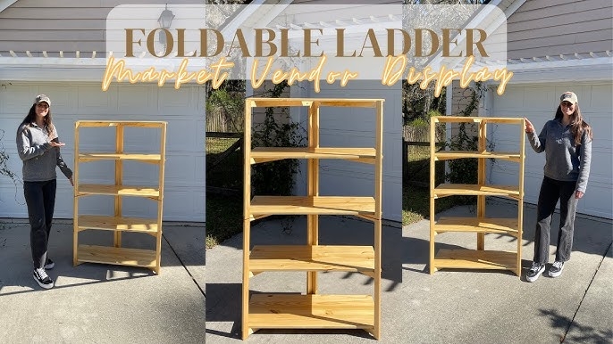 Shelving Unit Slim Profile Vendor Market Ladder Shelf