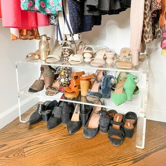 Shoe Rack: Multi-Level Storage Clear Acrylic Closet Shelf