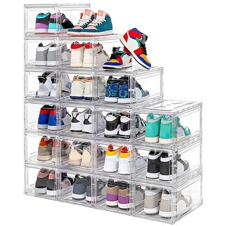 Shoe Storage Box: Ultra Clear Acrylic Stackable Modular System