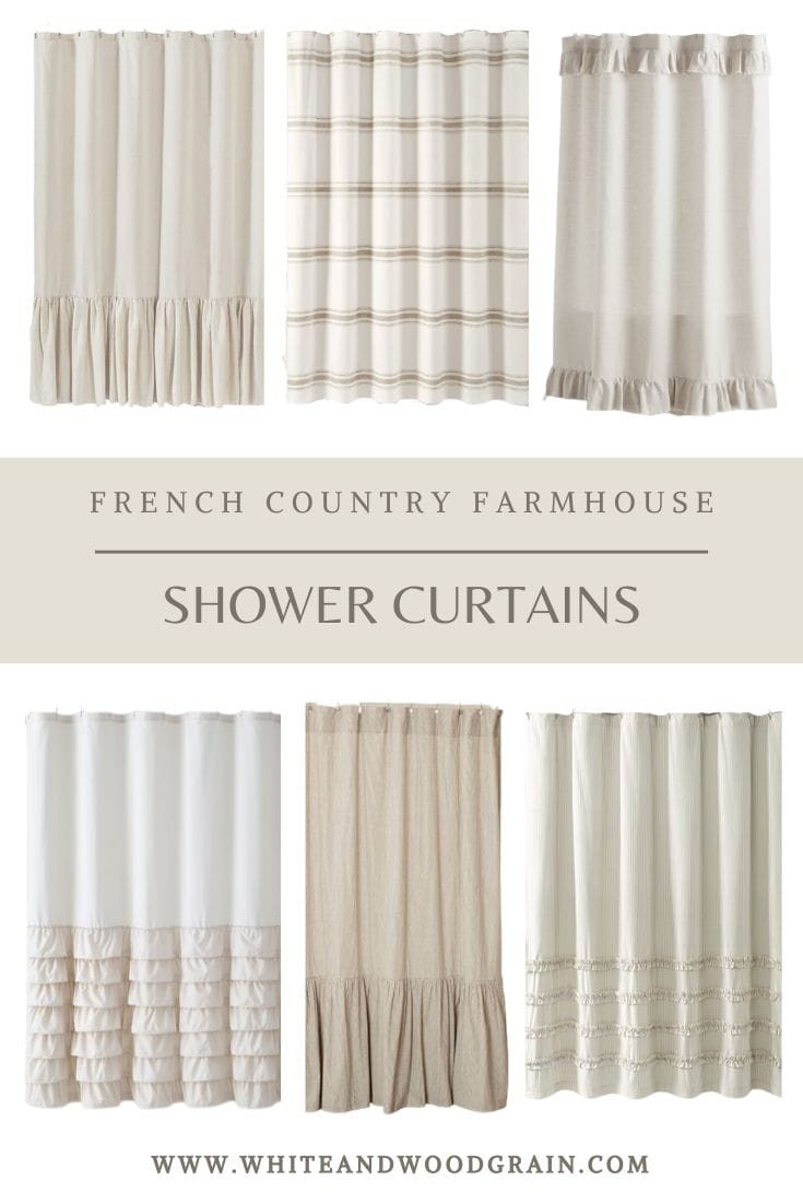 Shower Curtain Layered Texture Neutral Linen Shower Fabric