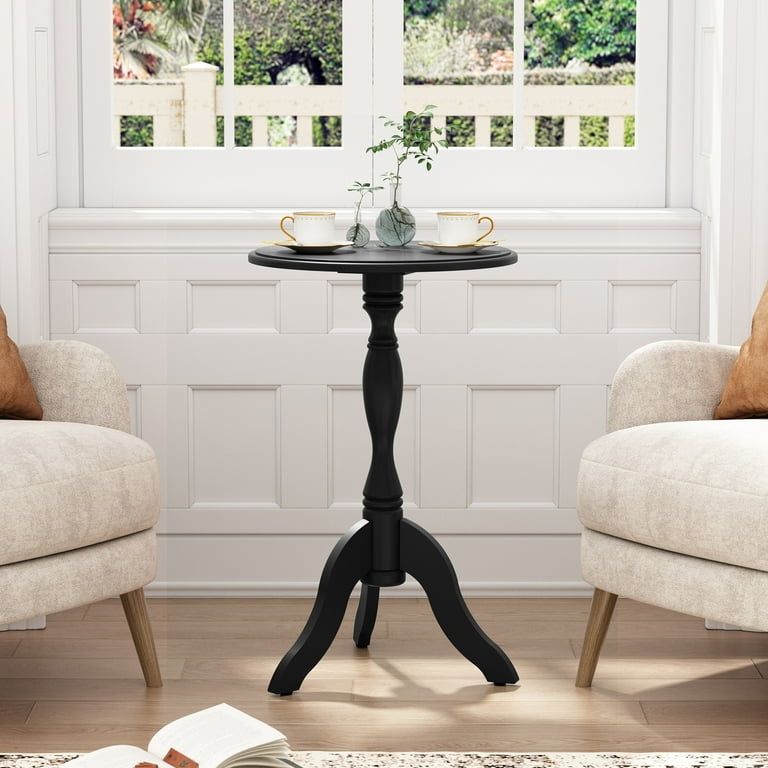 Side Table Vintage Turned Pedestal Spindle Column Finish