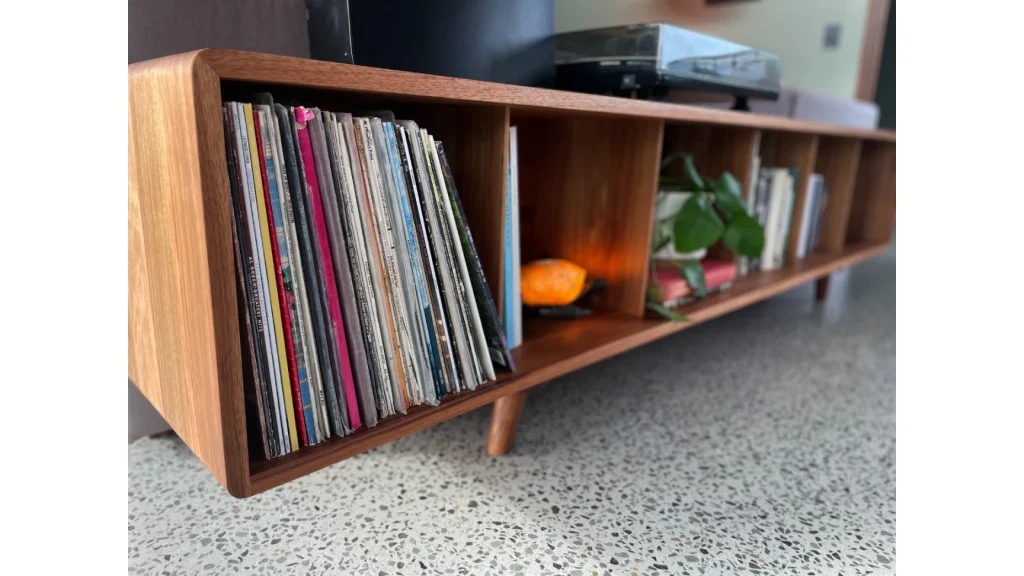 Sideboard Cabinet: Blackwood Rounded Corner Media Cabinet