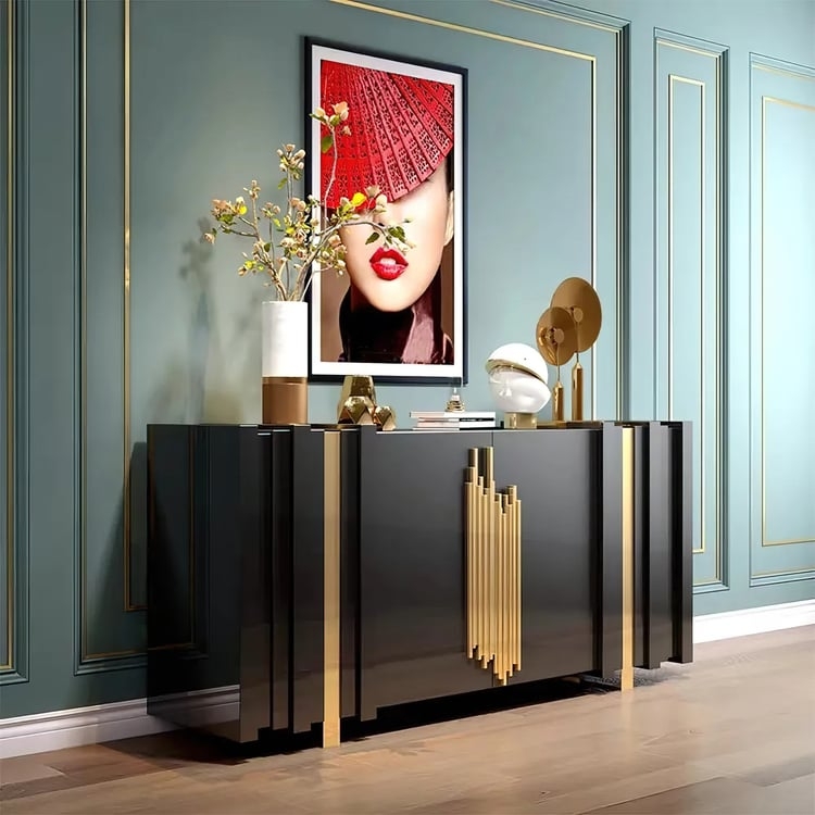 Black And Gold Sideboard