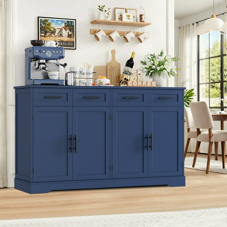 Sideboard with Four Drawer Storage and Shaker Panels