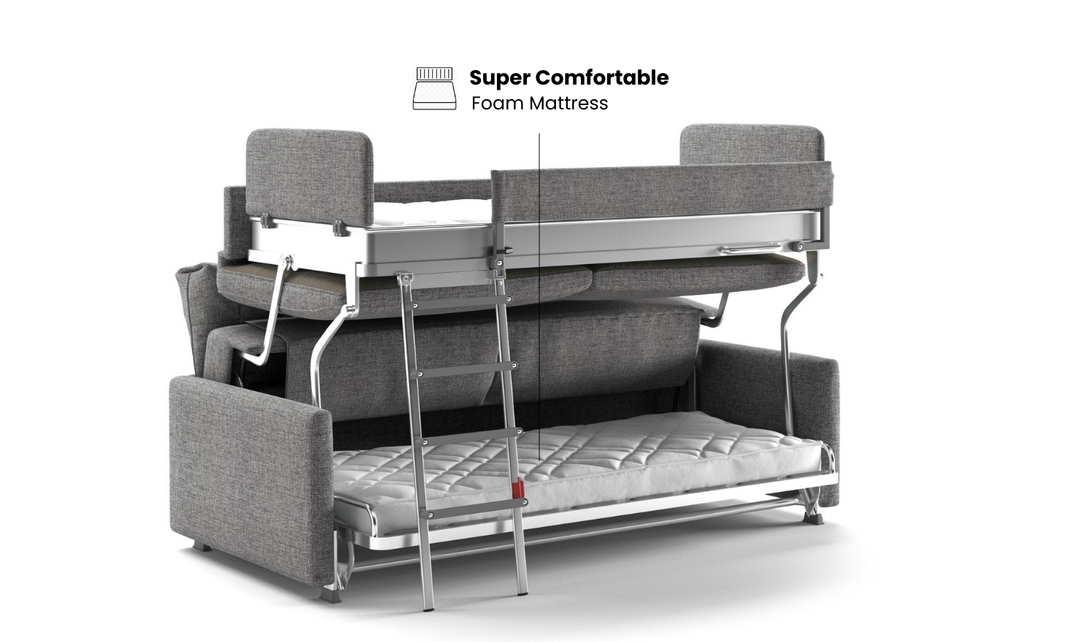 Sleeper Sofa: Atlantic 07 Fabric Dual Level Sleeper Couch