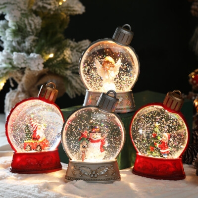 Snow Globe Set: LED Illuminated Ornament Shape Collection