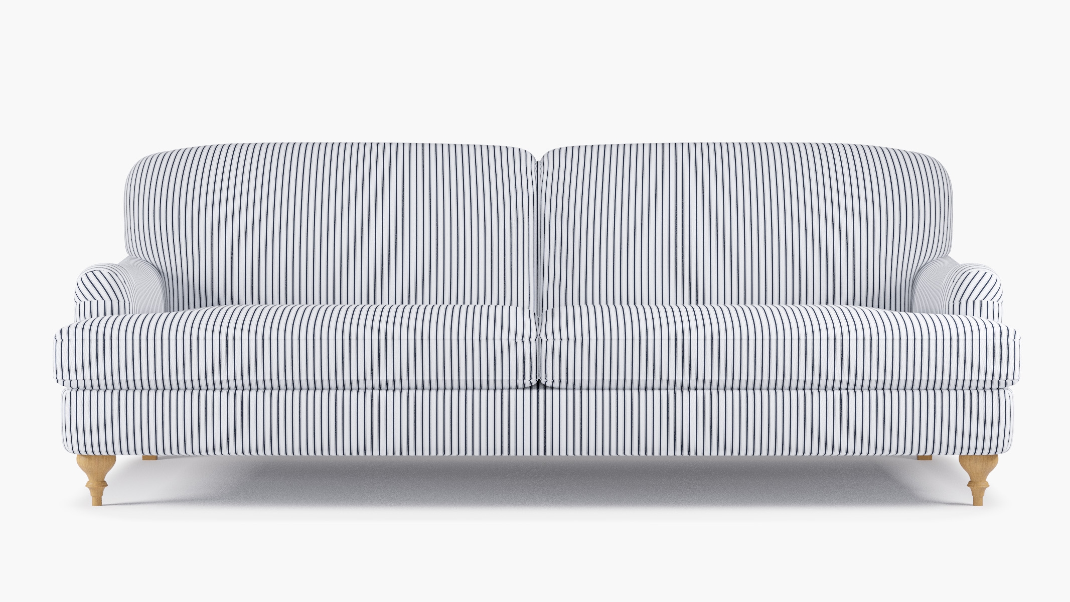 Sofa English Roll Arm Turned Legs English Roll Arm Couch