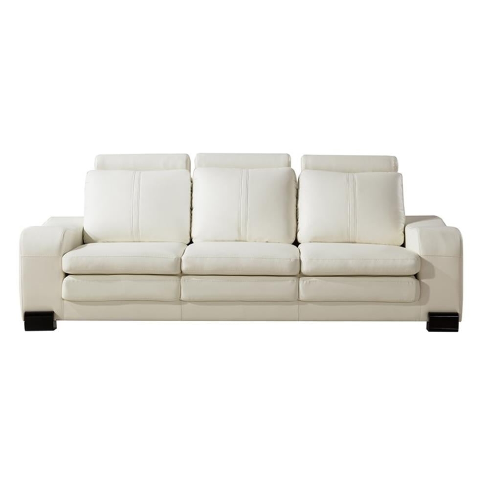 Sofa Functional Adjustable Headrest Ivory Seating
