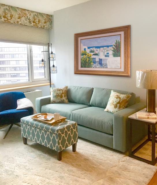 Sofa Lattice Ottoman Coastal Seafoam Green Living Room Ideas