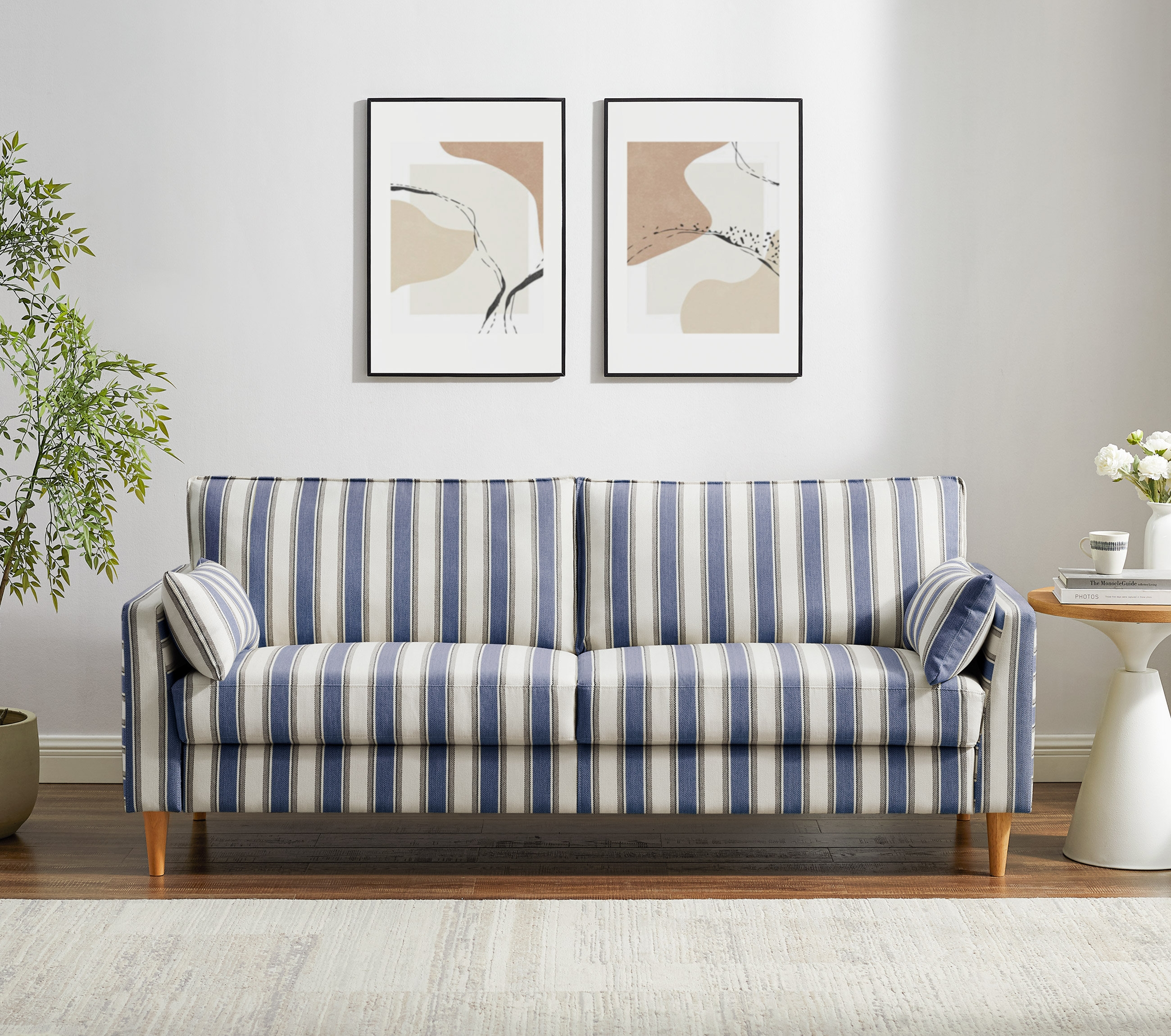 Sofa Tapered Legs Bolster Tapered Leg Fabric Sofa