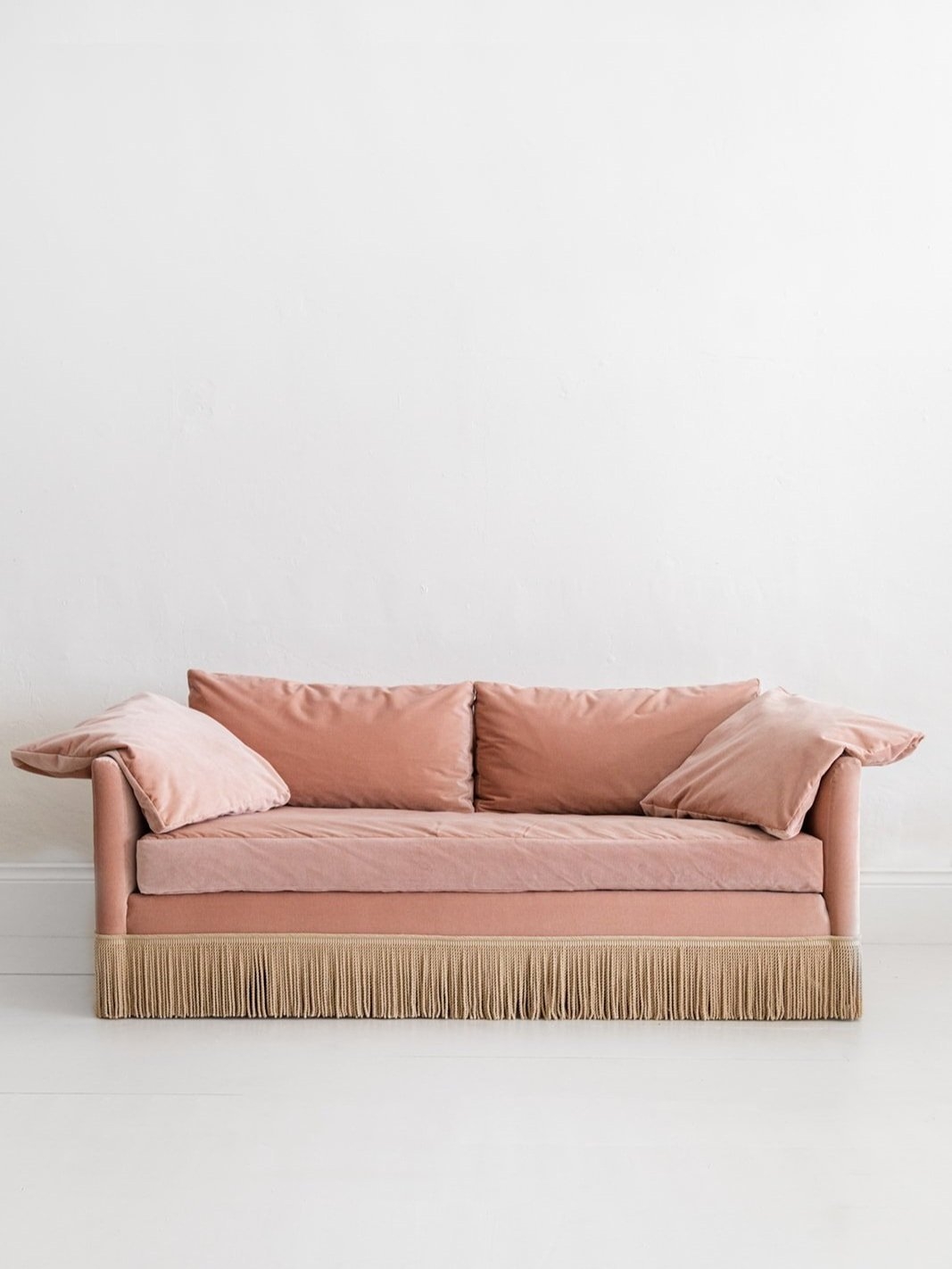 Sofa with Dusty Rose Velvet and blush pink bench seat sofa
