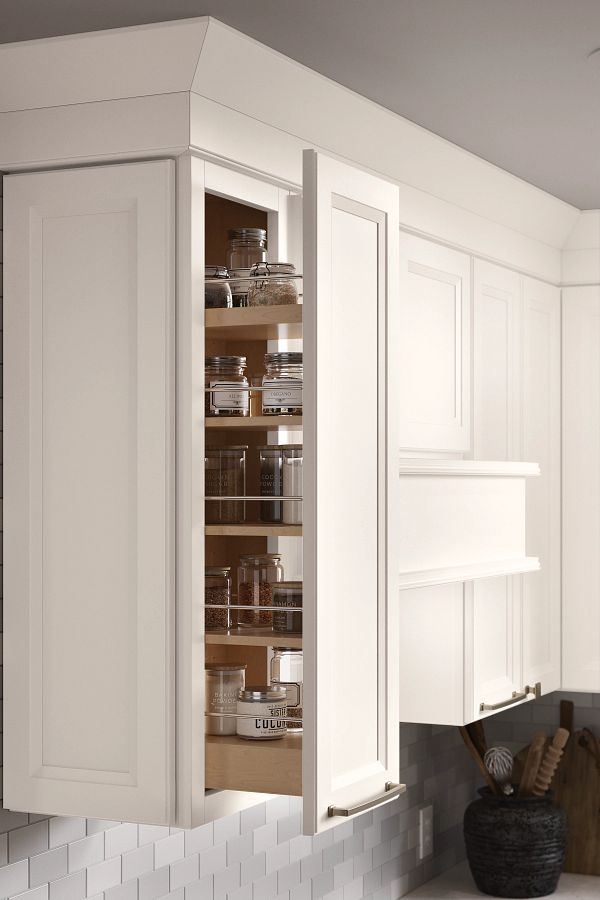 Spice Pull Out Five Tier Shelving White Shaker Door